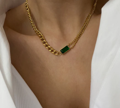 Collier Bold  Emerald - 18 carats