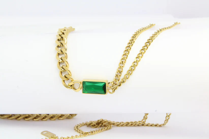 Collier Bold  Emerald - 18 carats