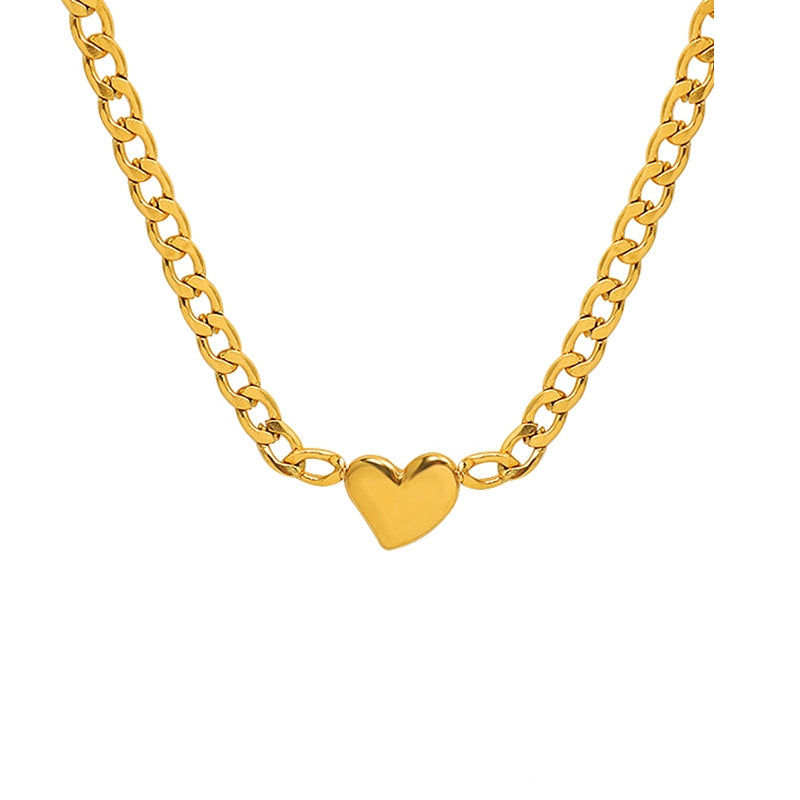 Chaine de Clavicule Cubaine Heart 18k