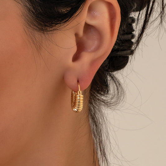 Trio Boucles d'oreilles "Arabian Night " plaqué or 18 carats