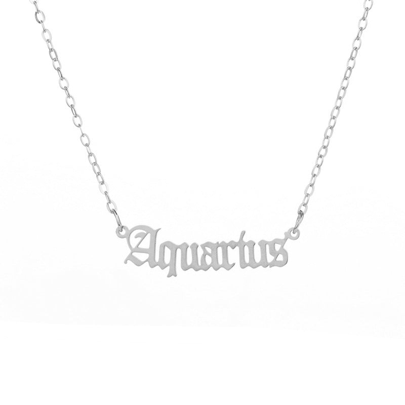 Colliers à pendentifs zodiaque - Lettrage signe astrologique