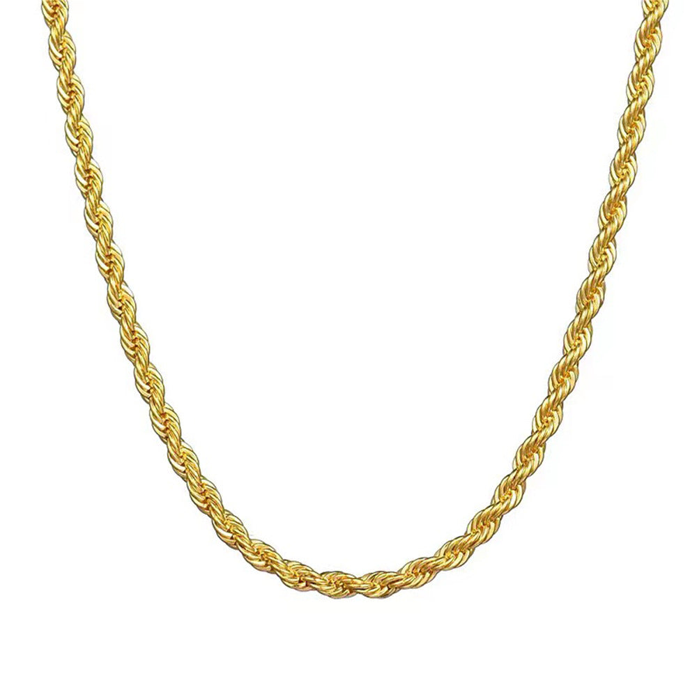 Collier chaine torsadée simple et double